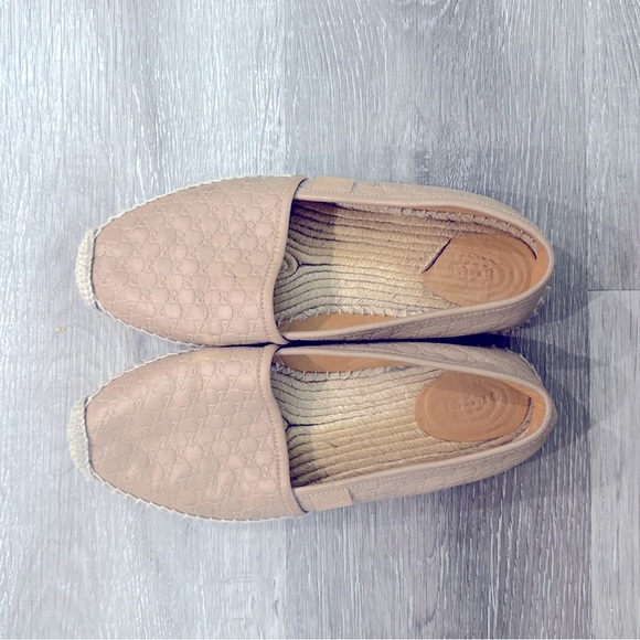 Gucci Shoes - Gucci leather monogram espadrilles